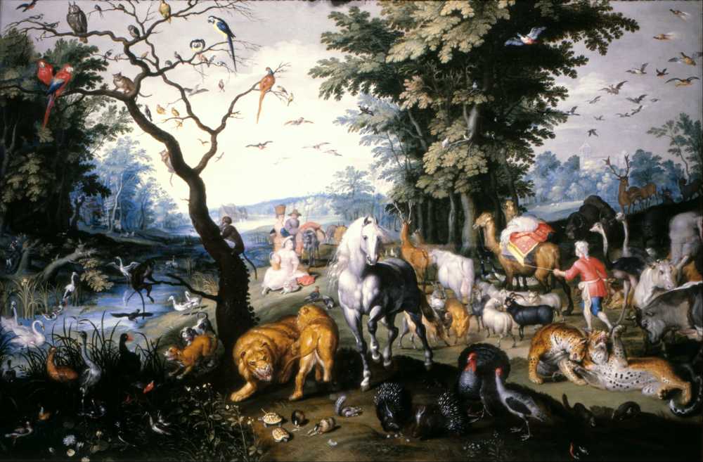 The animals entering Noah`s Ark (1630-1670) - Jan Brueghel Młodszy